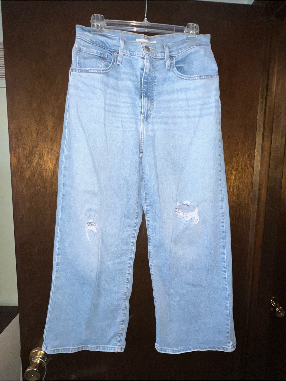 Levi's Light Blue High-Rise Wide Leg Jeans